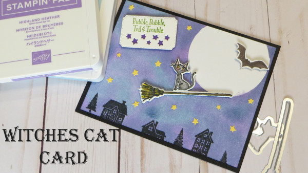 Witches Cat Halloween Card