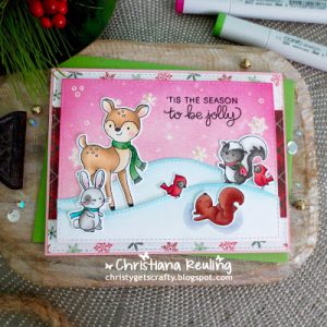 Woodland Animals Winter Scene Card