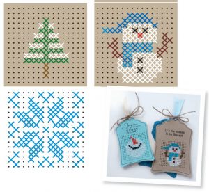 Christmas Cross Stitched Tag Patterns