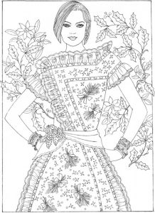 6 Christmas Fashion Coloring Pages