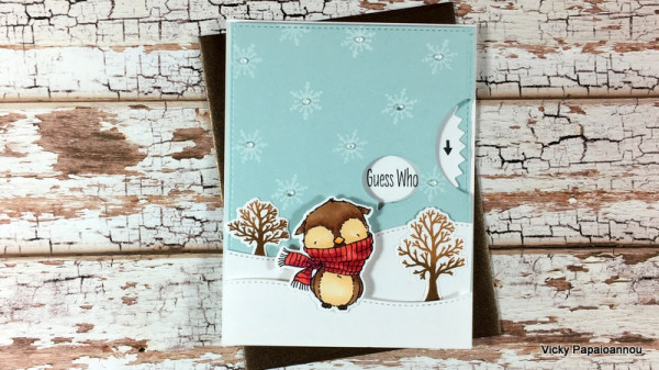 Winter Owl Wheel Card