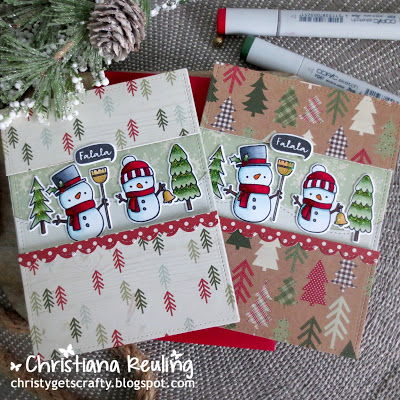 Snowmen Cards with Copic Coloring