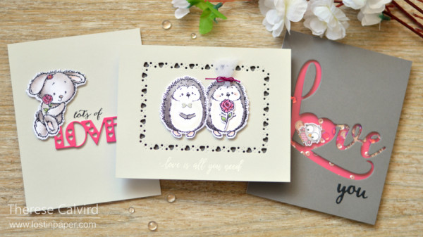 5 Valentine Cards with Critters