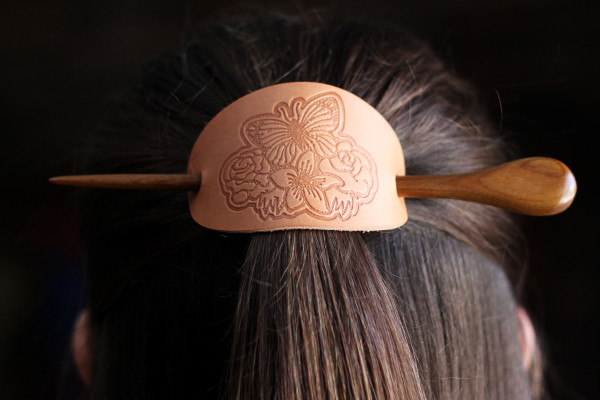 Hair Clip Embossed with 3D Printed Stamp