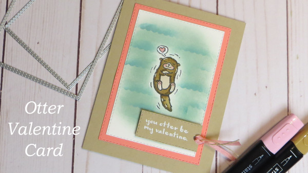 Otter Valentine Card