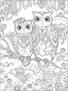 4 Owl Coloring Pages