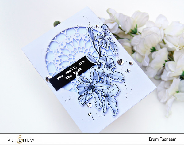 Floral Card with Pencil Shading