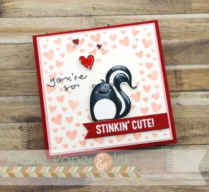 Skunk Valentine Card