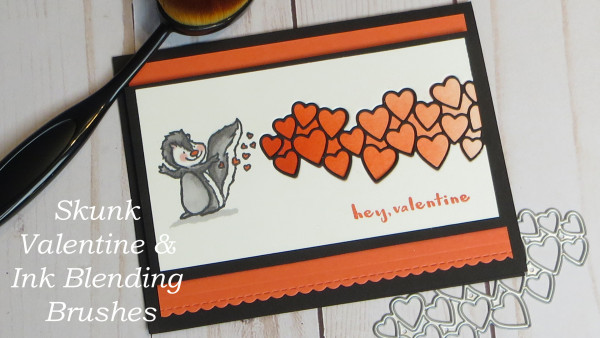 Skunk Valentine with Ink Blending Brushes