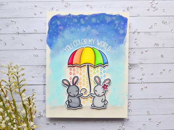 Rabbit Umbrella Card (with a twist)