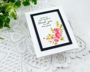 Floral Card with Faux Painting Technique