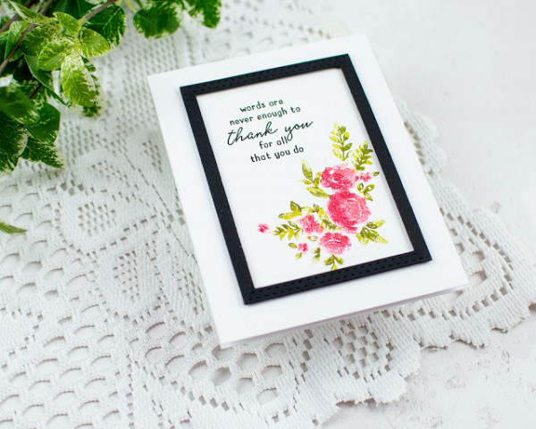 Floral Card with Faux Painting Technique 