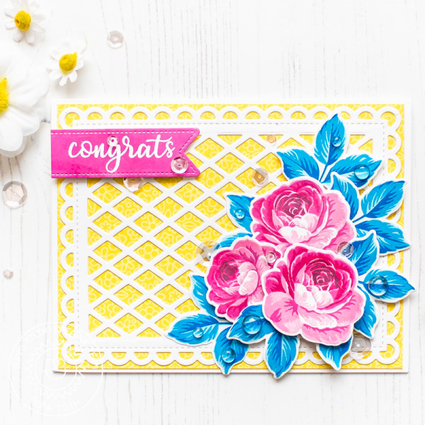 Rose and Trellis Card