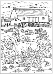 7 Spring Scene Coloring Pages