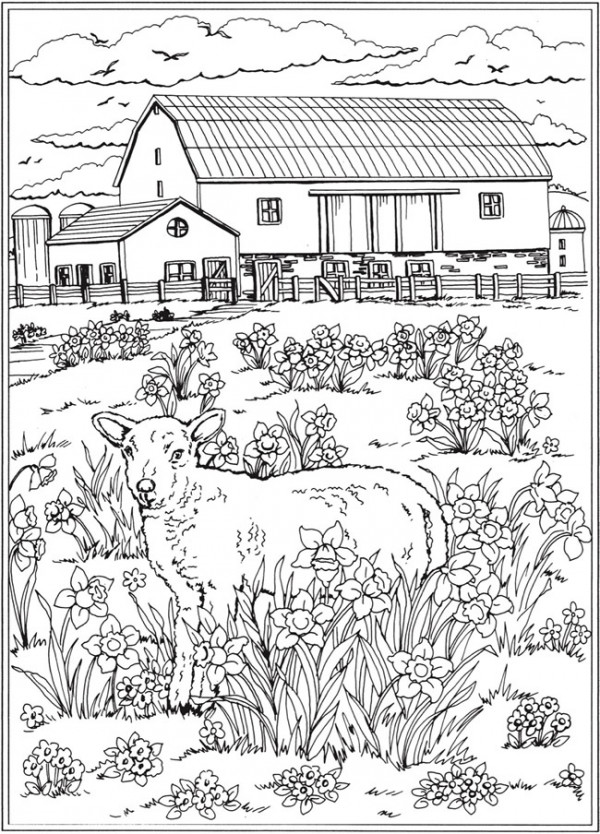 7 Spring Scene Coloring Pages