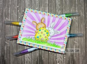 Easter Bunnies Digital Stamp