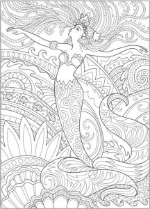 5 Mermaid Coloring Pages