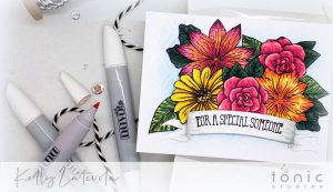 Floral Card with Nuvo Markers