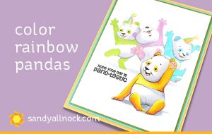 Rainbow Pandas Card