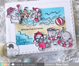 Elephants on the Beach Card