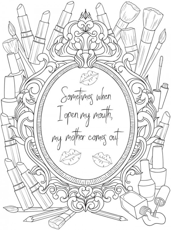 6 Coloring Pages for Mom