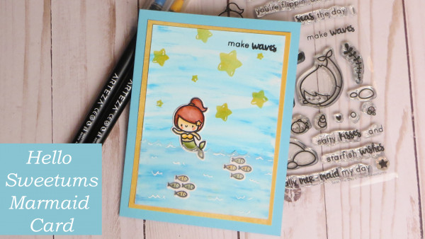 Waving Mermaid Card