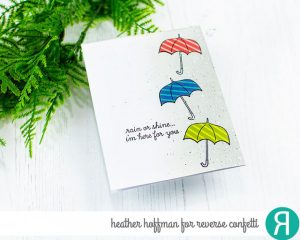 Paper Pieced Umbrellas Card