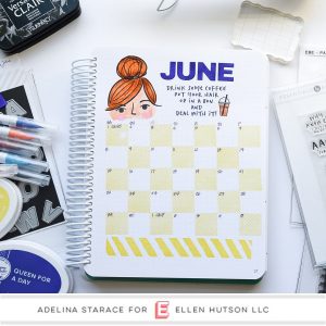 Stamped Monthly Planner Page