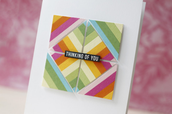 Geometric Card with Paper Strips