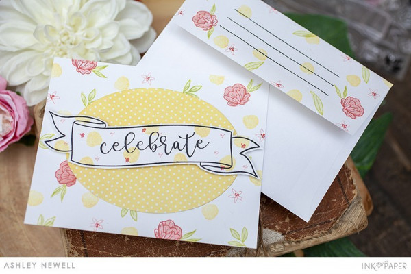 Stamped Card with Coordinating Envelope