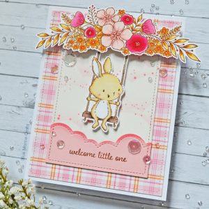 Swing Bunny Baby Card