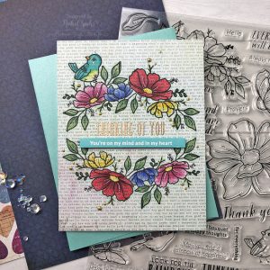 Stamping and Coloring Over Text