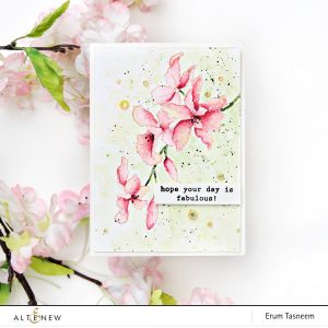 No Line Coloring Floral Card