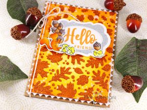 Glitter Fall Leaves Card