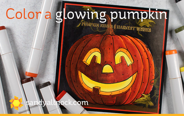 Glowing Jack O Lantern Card