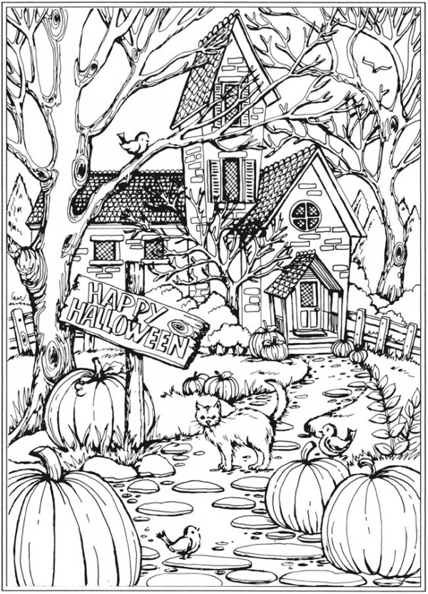 6 Fall and Halloween Coloring Pages