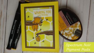 Honey Bear Card with Opaque Pigment Inks