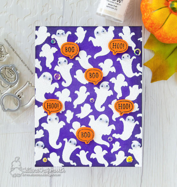 Puffy White Ghosts Card