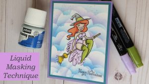 How to Using Liquid Masking Fluid with Digi Stamps