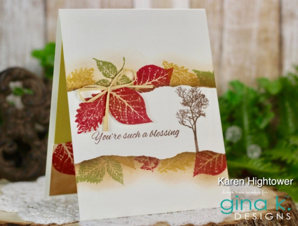 One Layer Fall Leaves Card