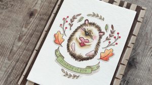 Fall Hedgehog Card