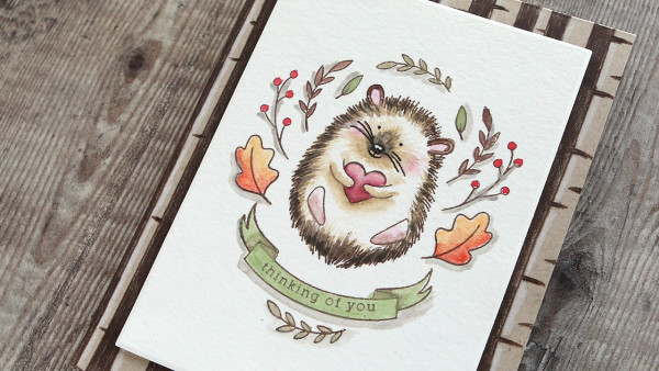 Fall Hedgehog Card