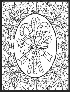 4 Christmas Stained Glass Coloring Pages