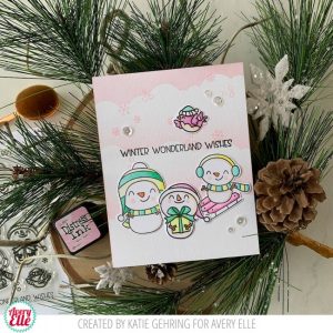 Snowman Card with DIY Stencil Background