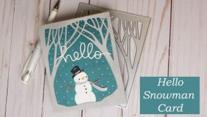 Snowman Holiday Card with Only Dies