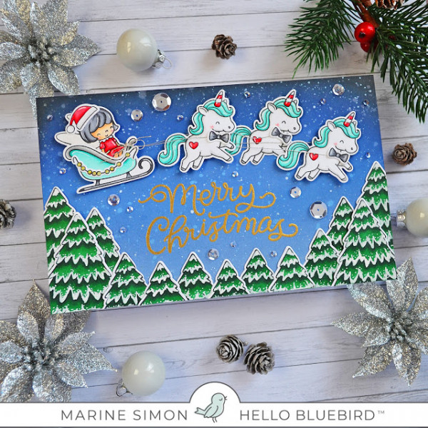 Mrs. Claus and Unicorns Card