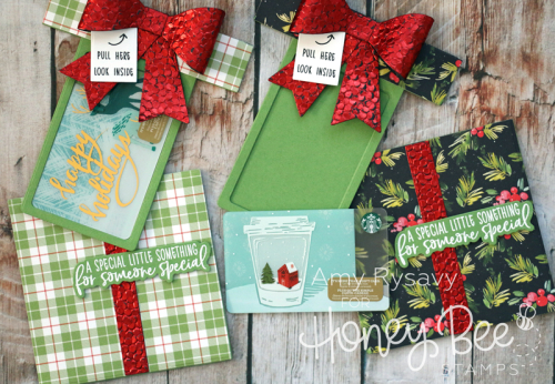 Pull Out Present Gift Card Holders