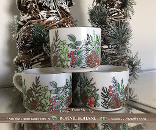 Stamped Holiday Mugs