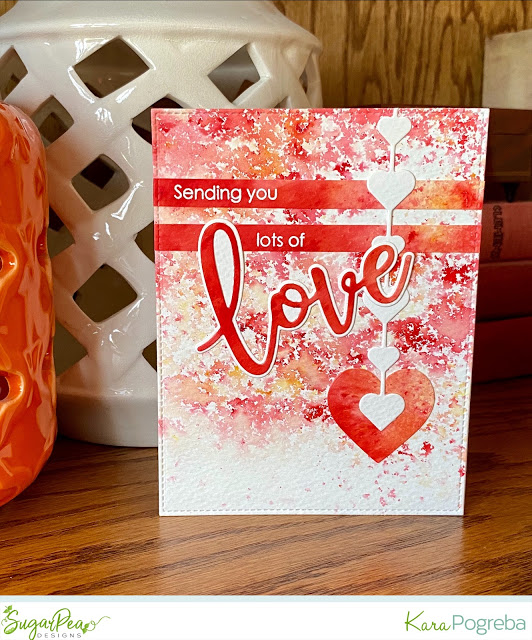 Valentine's Day Card with Watercolor Powders
