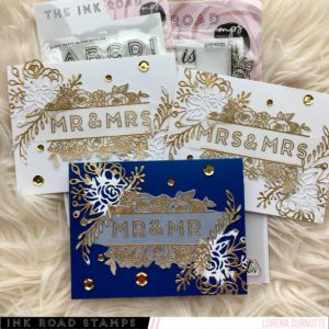 Gold Embossed Wedding Cards